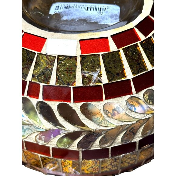 Mosaic Glass Candle Holder Bowl - Picture 8 of 8